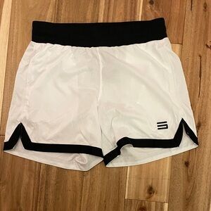 Women's Black and White Athletic Shorts